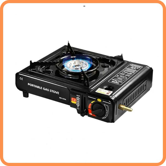 Dual-Fuel Butane & LPG Gas Stove – Portable Outdoor Cooker with Storage Box