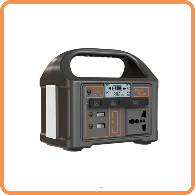 100W Outdoor Power Bank with AC 220V Output – 24,000mAh LiFePO₄ Battery, Solar Charging