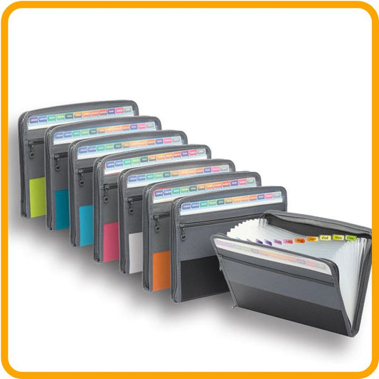 Secure Expanding File Folder – 13 Pockets, Zippered & Emergency-Ready