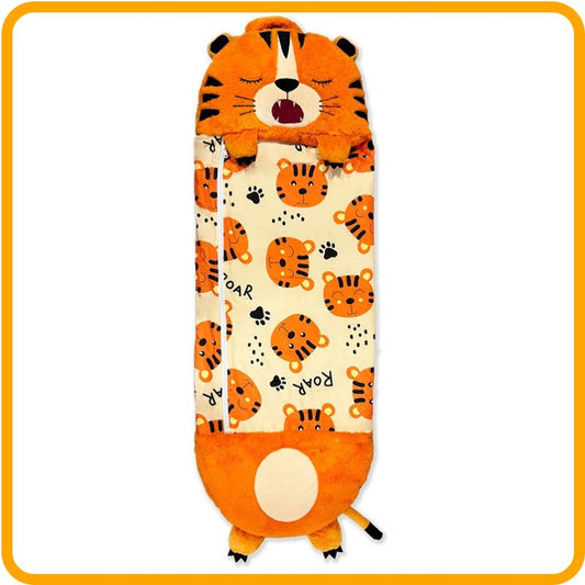 2-in-1 Convertible Kids Sleeping Bag & Plush Pillow – Soft Cartoon Design for Ages 3–12