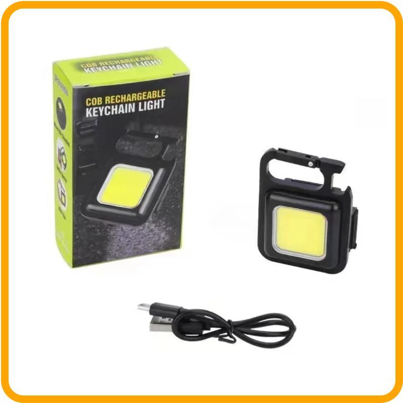 USB-Rechargeable Mini Keychain Flashlight – 800 Lumen LED Light | Pocket Clip, Magnetic Base, Bottle Opener