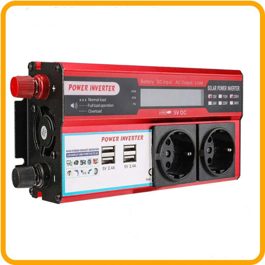 4000W Power Inverter – 12V DC to 220V–230V AC Converter | 4 USB EU Ports| For Camping & Emergency