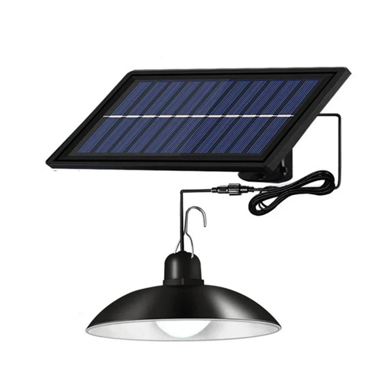 Illuminate your space with the Solar Pendant LED Light – Waterproof Outdoor Hanging Lamp, perfect for barns and patios.