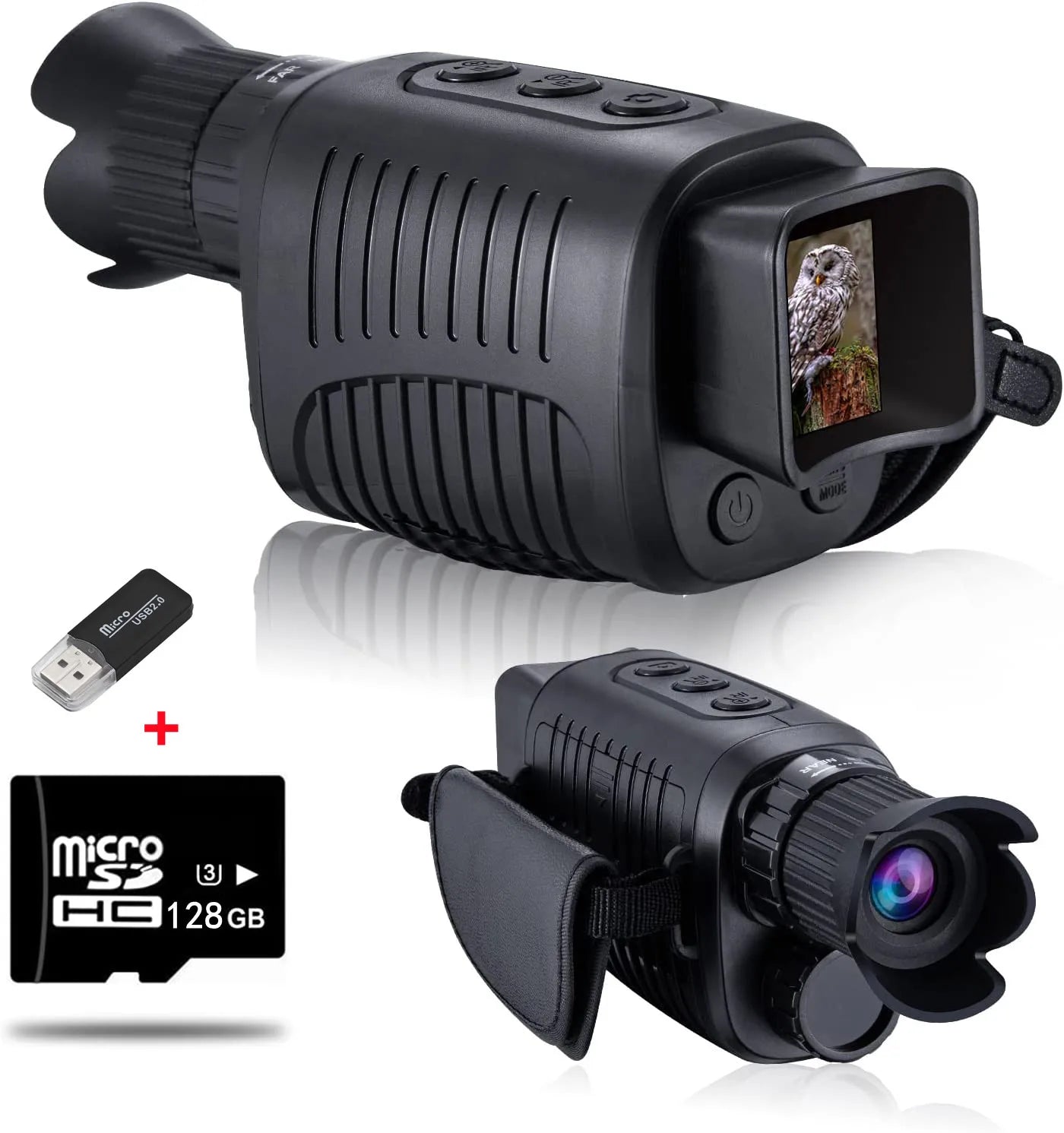Experience clear vision day and night with the Single eye night vision instrument 1080p high-definition infrared night vision glasses camping binoculars day and night dual use. Perfect for spotting wildlife and landmarks.